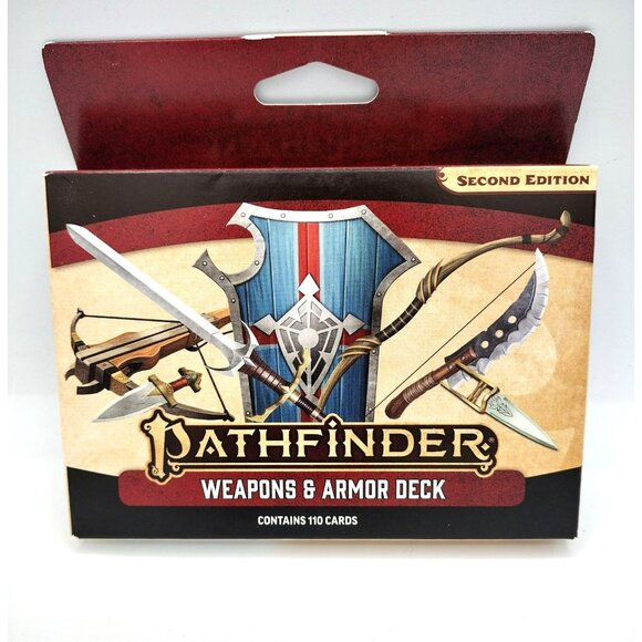 Pathfinder 2E Weapons & Armor Deck Second Edition Tabletop Tool TTRPG Gamemaster - Picture 1 of 3